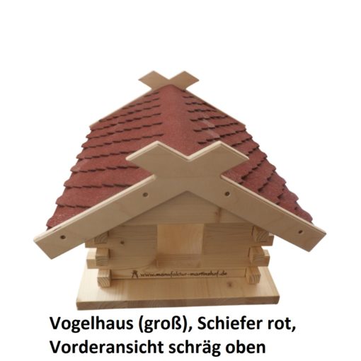 23.230-02 Vogelhaus (groß), Schiefer rot - 3